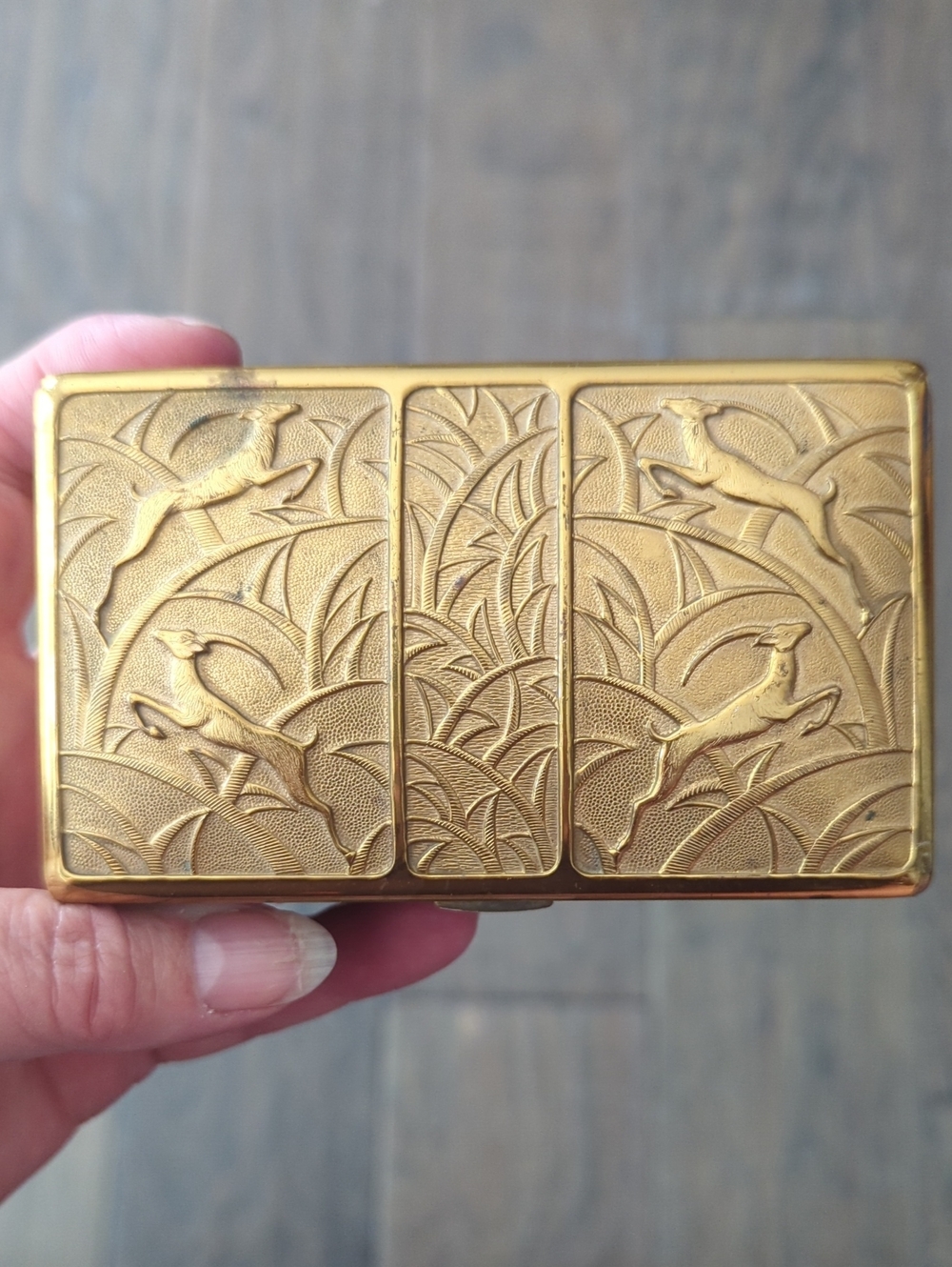 Vintage 1951 CERTINA EA Watch Box Art Deco Style Brass - Picture 2 of 9